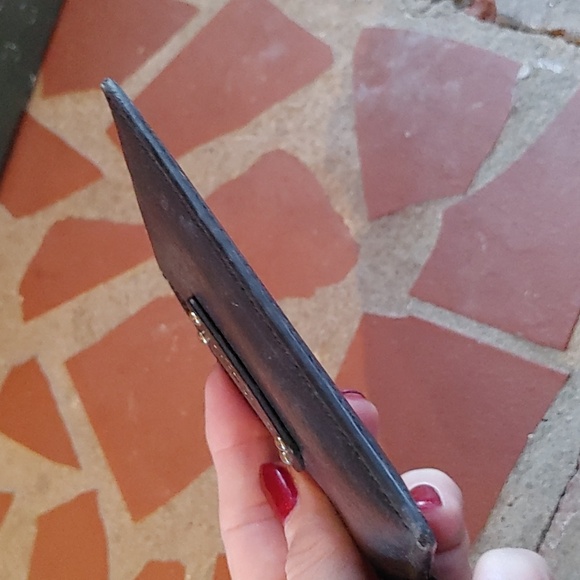 Kate Spade Black Pebbled Leather Mini Zip Card Case (838) - Picture 4 of 4